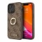 Чехол Guess PU 4G + Ring Hard для iPhone 13 Pro Max, коричневый