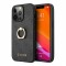 Guess чехол PU кожа с узором 4G + кольцо-подставка для iPhone 13 Pro Max, серый