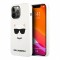 Чехол Karl Lagerfeld Liquid silicone Choupette Hard для iPhone 13 Pro, белый
