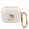 Чехол Guess Transparent Glitter 4G с карабином для Airpods 3 (2021), золотой