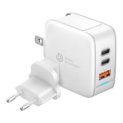 Сетевое зарядное устройство EnergEA Bazic GoPort Gan 65W, 2USB-C PD + USB-A PPS/QC3.0