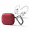 Чехол Uniq NEXO Liquid silicone +carabin +Sports ear hooks для AirPods 3 (2021), коралловый красный