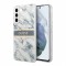 Чехол Guess Marble with Gold stripe Hard для Galaxy S22, синий
