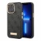 Чехол Guess PU 4G Plate metal logo Hard для iPhone 13 Pro Max, серый (Magsafe)