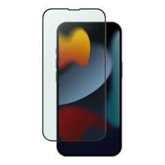 Защитное стекло Uniq OPTIX Vision care (anti-blue) для iPhone 14 Pro, черная рамка (+installer)