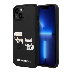 Чехол Karl Lagerfeld 3D Rubber Karl&Choupette для iPhone 14, черный