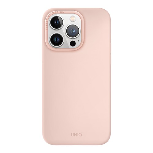Силиконовый чехол Uniq LINO для iPhone 14 Pro Max, розовый
