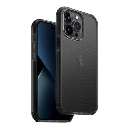 Чехол Uniq Combat Aramid effect для iPhone 14 Pro, Smoke