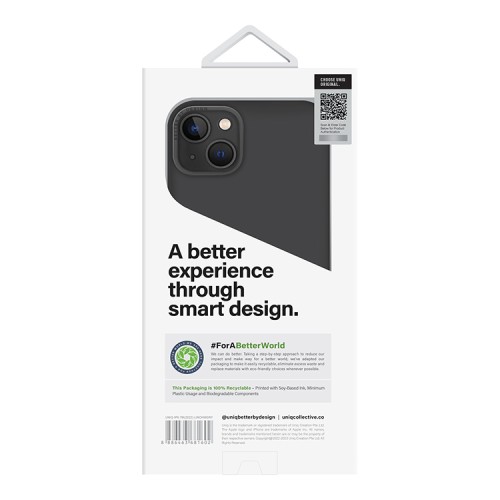 Силиконовый чехол Uniq LINO для iPhone 14 Plus, серый (Magsafe)