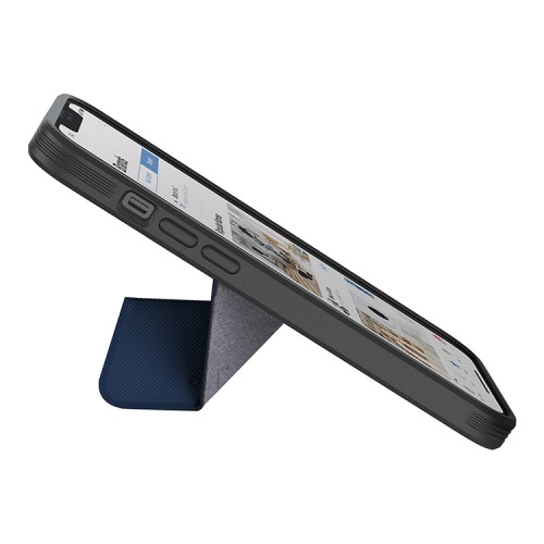 Чехол подставка Uniq Transforma для iPhone 14, синий (MagSafe)