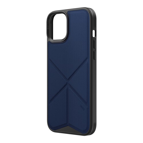 Чехол подставка Uniq Transforma для iPhone 14, синий (MagSafe)