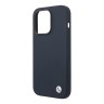 Чехол BMW Liquid Silicone для iPhone 14 Pro, синий