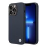 Чехол BMW Liquid Silicone для iPhone 14 Pro, синий