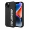 Чехол Lagerfeld Liquid silicone Elongated RSG logo Hard для iPhone 14, черный