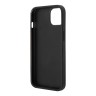 Чехол Lagerfeld Solid glitter Plaque logo Hard для iPhone 14, черный