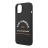 Чехол Lagerfeld Liquid silicone RSG logo Hard для iPhone 14, черный (MagSafe)