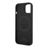 Чехол Lagerfeld Liquid silicone RSG logo Hard для iPhone 14, черный (MagSafe)