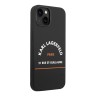 Чехол Lagerfeld Liquid silicone RSG logo Hard для iPhone 14, черный (MagSafe)