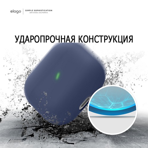 Чехол Elago Liquid silicone для AirPods 3 (2021), синий