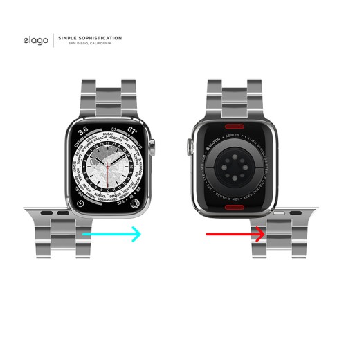 Ремешок Elago Metal Band для Apple Watch 40-41 mm, серебристый