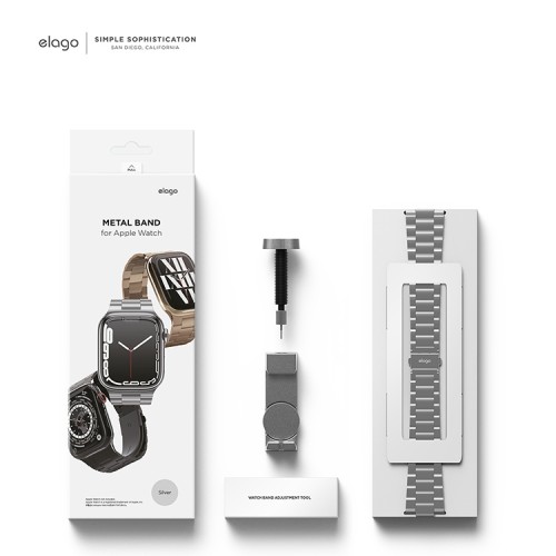 Ремешок Elago Metal Band для Apple Watch 40-41 mm, серебристый