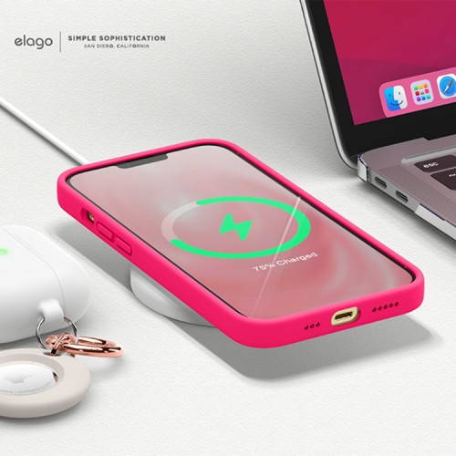 Чехол Elago Soft Silicone для iPhone 13 Pro, Neon Hot Pink