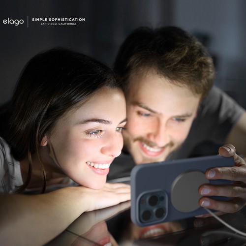 Чехол Elago MagSafe Soft Silicone для iPhone 13 Pro Max, голубой