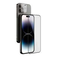 Защитное стекло Nillkin 2-in-1 Screen protector +Camera lens для iPhone 14 Pro, черная рамка