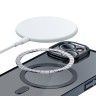 Чехол Baseus Glitter Magnetic PC case +Tempered glass для iPhone 14, черная рамка