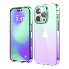 Чехол Elago AURORA Gradient для iPhone 14 Pro, зеленый/фиолетовый