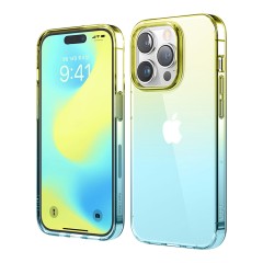 Чехол Elago AURORA Gradient для iPhone 14 Pro, желтый/голубой