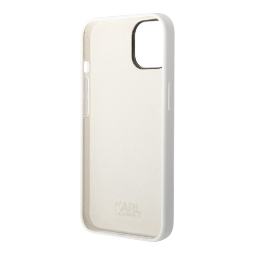 Чехол Lagerfeld Liquid silicone Karl & Choupette Hard для iPhone 14 Plus, белый