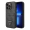 Чехол Guess PU 4G Double cardslot w Metal triangle logo Hard для iPhone 14 Pro Max, черный