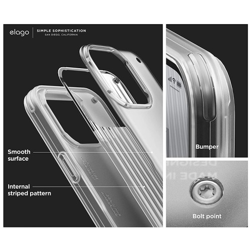 Чехол Elago BUCKLER для iPhone 14 Pro, прозрачный