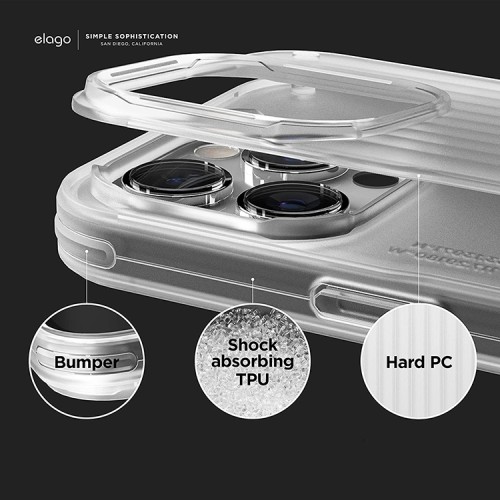 Чехол Elago BUCKLER для iPhone 14 Pro, прозрачный