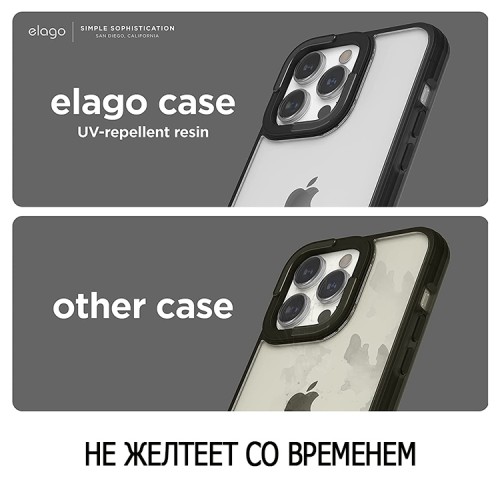 Чехол Elago DUAL для iPhone 14 Pro Max, черная рамка
