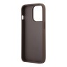 Чехол Guess PU 4G Bottom stripe Metal logo Hard для iPhone 13 Pro, коричневый