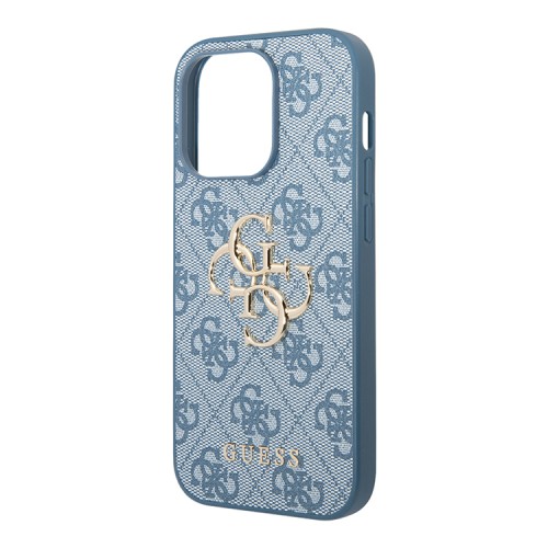 Чехол Guess 4G Big metal logo Hard для iPhone 14 Pro, голубой