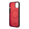 Чехол Lagerfeld Liquid silicone Choupette Hard для iPhone 14, черный (Magsafe)