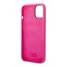 Чехол Lagerfeld Liquid silicone Round RSG logo для iPhone 14, розовый