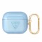 Чехол Guess Translucent Palm Tree с карабином для Airpods 3 (2021), голубой