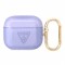 Чехол Guess Translucent Palm Tree с карабином для Airpods 3 (2021), фиолетовый