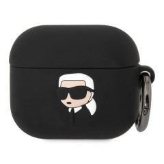 Чехол Lagerfeld Silicone case with ring NFT 3D Karl для Airpods 3 (2021), черный