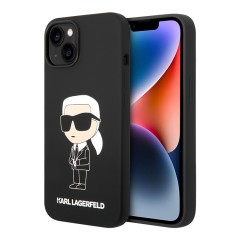 Чехол Lagerfeld Liquid silicone NFT Karl Ikonik Hard для iPhone 14, черный