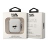 Чехол Lagerfeld Silicone case with ring NFT 3D Choupette для Airpods 1/2, белый