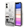 Lagerfeld Liquid glitter Karl & Choupette Hard для 11, серебристый KLHCN61GKCS