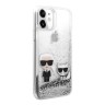 Lagerfeld Liquid glitter Karl & Choupette Hard для 11, серебристый KLHCN61GKCS