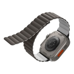 Ремешок Uniq Revix reversible Magnetic для Apple Watch 49-46-45-44 mm, серый/белый