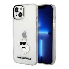 Чехол Lagerfeld NFT Choupette Hard для iPhone 14, прозрачный