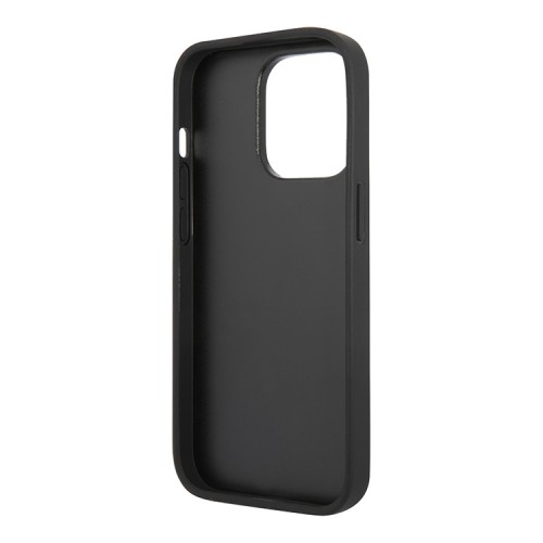 Кожаный чехол Ferrari Leather Stamped sides Hard для iPhone 14 Pro, черный